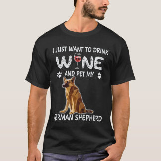 T-shirt 28 Je veux juste boire du vin et caresser mon berg