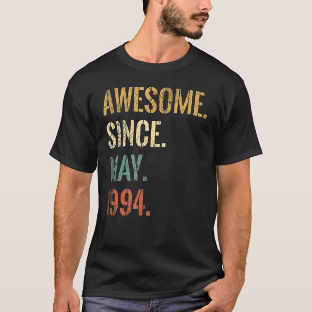 T-shirt 28e anniversaire 28 ans stupéfiant depuis mai 1994 (Devant)