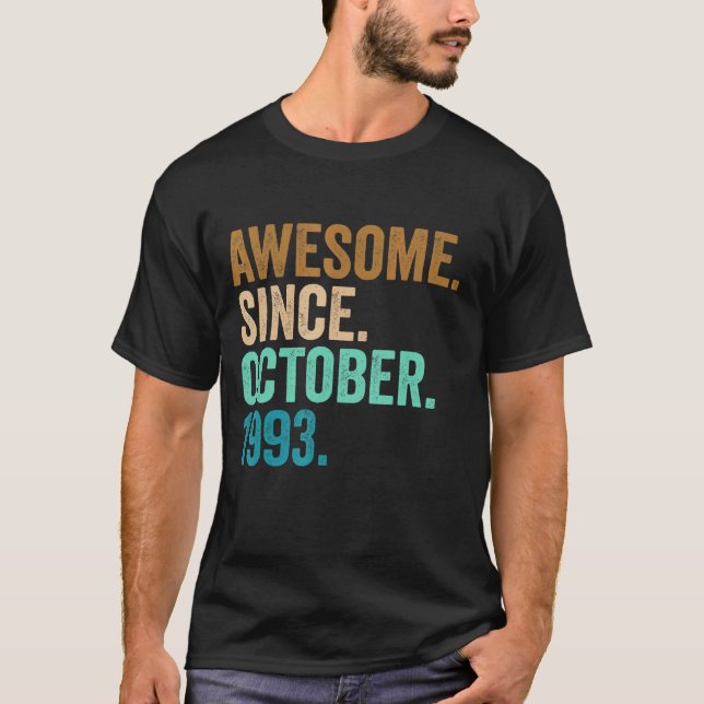 T-shirt 29 Ans Awesome Depuis Octobre 1993 29e Birt (Devant)