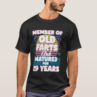 T-shirt 29 Ans Farts Club Funny 29e Anniversaire Hommes Da
