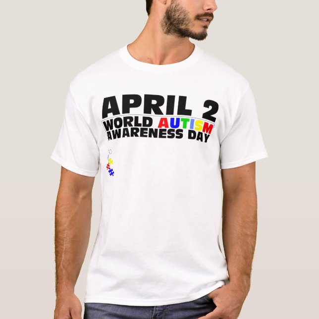 T-shirt 2 avril, Journée mondiale de la Sensibilisation su (Devant)
