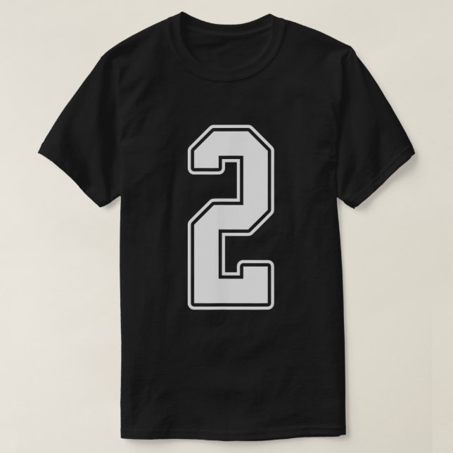 T-shirt 2 Blanc Outdoor Numéro 2 Ventilateur sportif Jerse (Design devant)