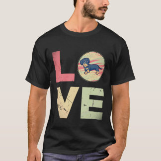 T-shirt 2 Cadeaux de maman de chien rétro vintage Dachshun