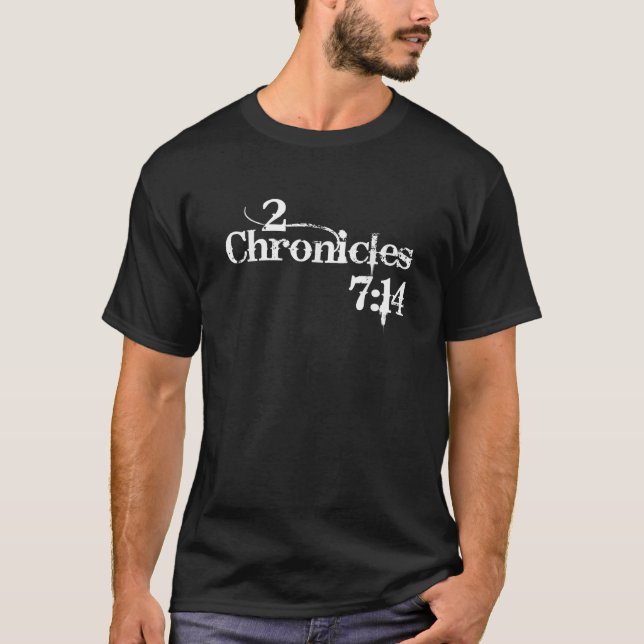 T-shirt 2 Chroniques 7 14 Christian Distressed Design (Devant)