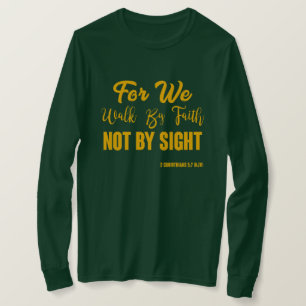 T-shirt 2 Corinthiens 5:7 Bible Verse KJV Citation Femmes