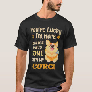T-shirt 2 J'aurais pu rester à la maison avec Corgi