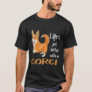 T-shirt 2 La vie est juste meilleure avec un Corgi