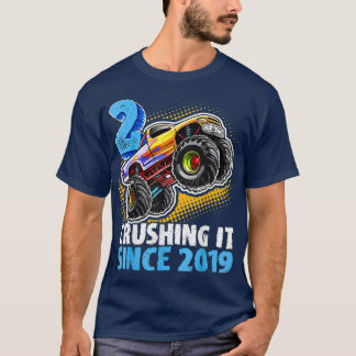 T-shirt 2 Le broyer depuis 2019 Monster Truck 2e Birthda