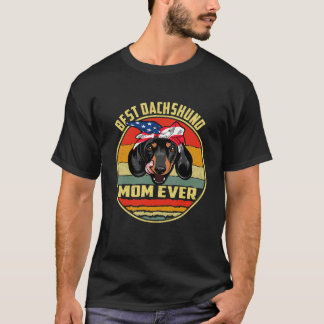 T-shirt 2 Meilleure Maman de Dachshund de toujours Vintage