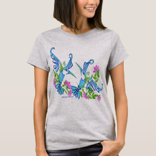 T-shirt 2 Oiseaux bleus