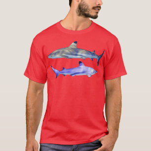 T-shirt 2 requins à pointe noire