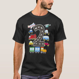 T-shirt 2 Year Old Transportation Birthday Car Bâche