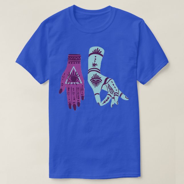 T-shirt 2 yeux de main de goth (Design devant)