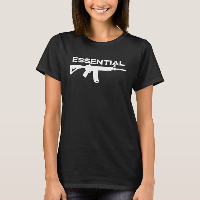 T-shirt 2A 2nd Amendment  Essential AR15  Pro Gun (Devant)