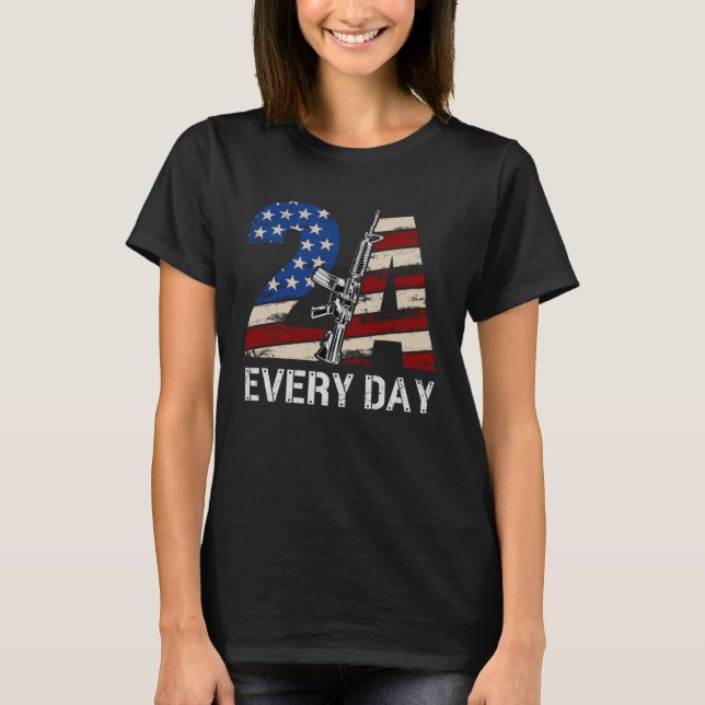 T-shirt 2A AR15 Rifle 2e amendement Propriétaire d'un pist (Devant)