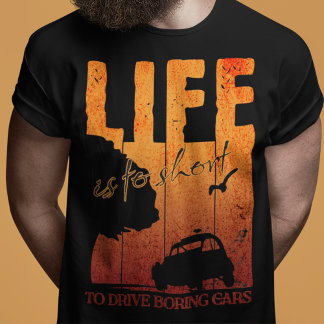T-shirt 2CV Oldtimer Life est trop court pour conduire des