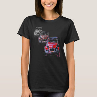 T-shirt 2CV rouge x 3