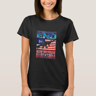 T-shirt 2e amendement Hommes Pro Gun Ar15 American Drapeau