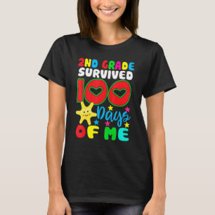 T-shirt 2e année a survécu 100 jours de moi heureux 100e j