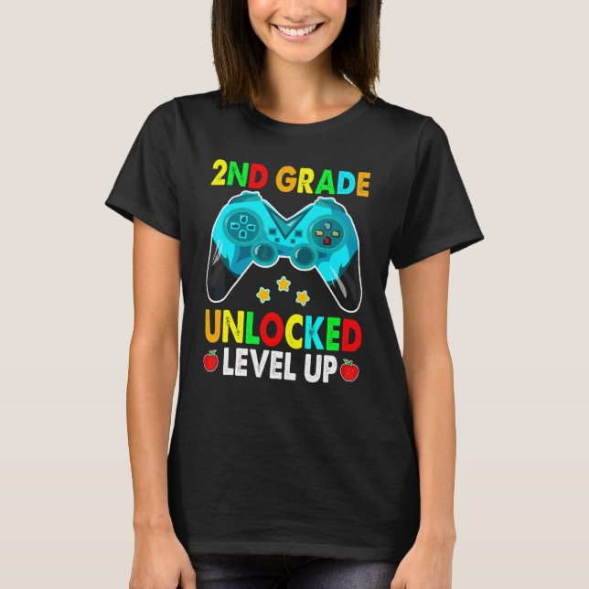 T-shirt 2e année débloquée Niveau supérieur avec manette d (Devant)