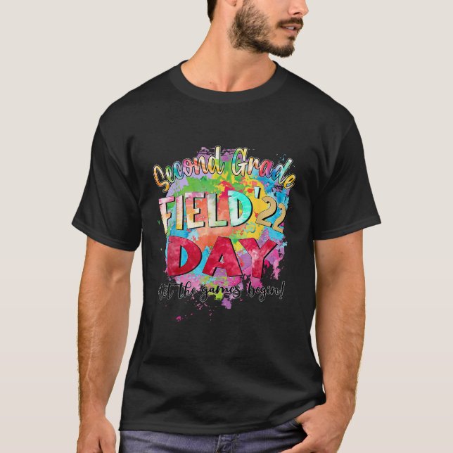 T-shirt 2e année Field Day 2022 Laisser les Jeux Commencer (Devant)