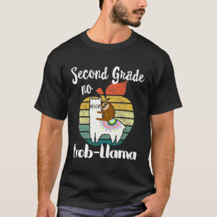 T-shirt 2e année Pas de problème Lama Mignon Paresseux Lam