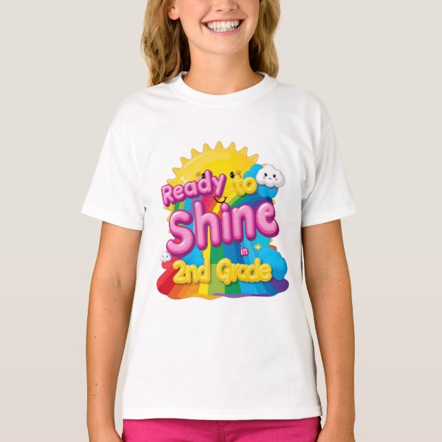 T-shirt 2e année retour à l'école 2024 enfants (Devant)
