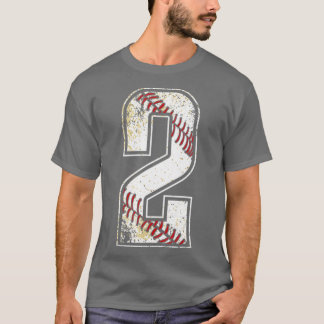 T-shirt 2e anniversaire de baseball Big Numéro Deux Bo de