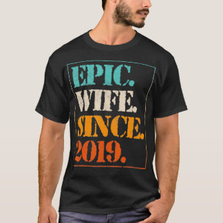 T-shirt 2e anniversaire de Mariage 2 ans Epic femme depuis