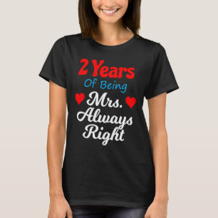 T-shirt 2e anniversaire de Mariage pour les femmes Son Mme