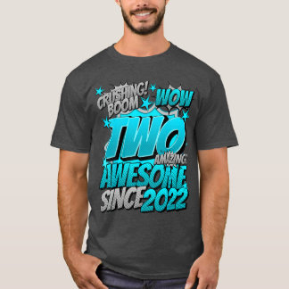 T-shirt 2e Anniversaire de Style de Bande Dessinée Incroya
