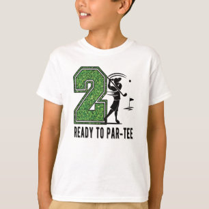 T-shirt 2e anniversaire Gift Golf Player 2 année Vieux gar