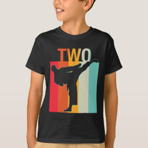 T-shirt 2e anniversaire Karate Cadeau Retro Taekwondo Mart