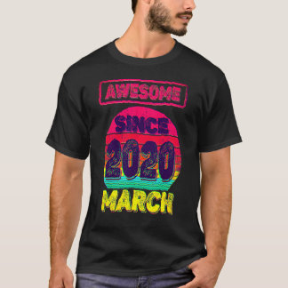 T-shirt 2e anniversaire stupéfiant depuis mars 2020 2ans v