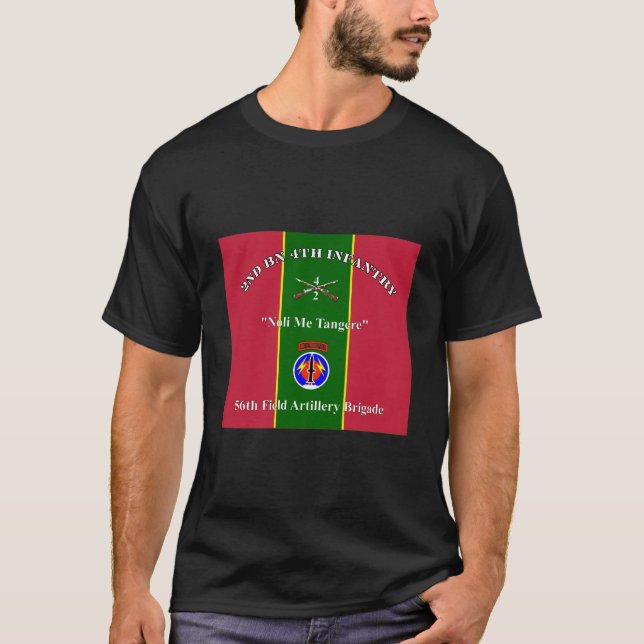 T-shirt 2E Bataillon 4E Infanterie 56E Brigade Fa Imprimer (Devant)