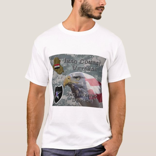 T-shirt 2e Division d'infanterie Ancien combattant de comb (Devant)