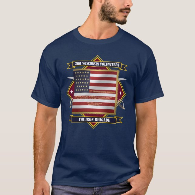 T-shirt 2e Infanterie volontaire du Wisconsin (Devant)