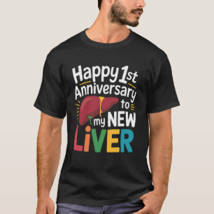 T-shirt 2e survivant d'une greffe de foie - 1er anniversai