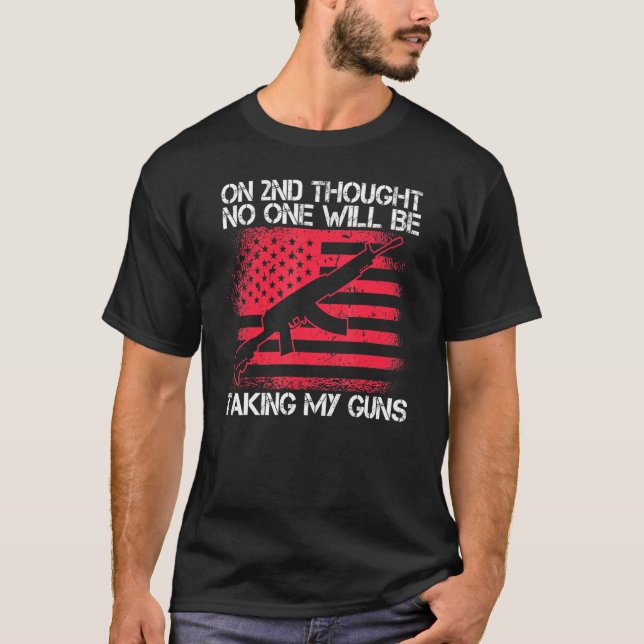 T-shirt 2ème Amendement Personne Ne Prendra Mes Armes À Fe (Devant)