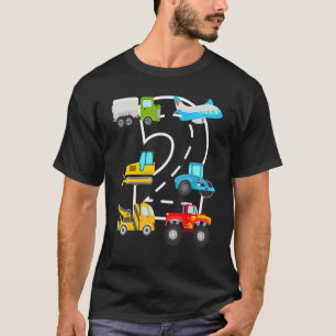 T-shirt 2ème anniversaire de fête Age 2 Avion Truck Car Di