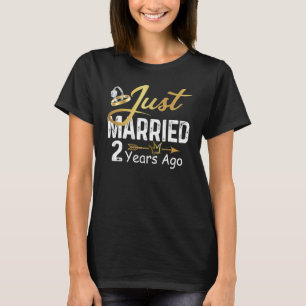 T-shirt 2ème anniversaire de Mariage marié il y a 2 ans G
