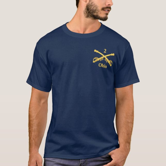 T-shirt 2ème Cavalerie de l'Ohio (rd) (Devant)