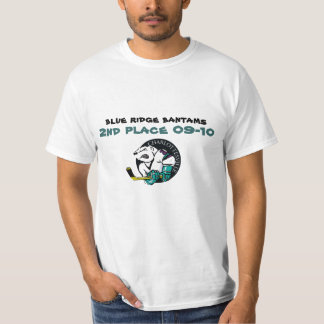 T-shirt 2ème endroit de coqs nains bleus d'arête