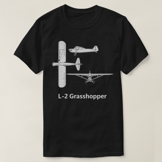 T-shirt 2ÈME GUERRE MONDIALE Taylorcraft L2 Grasshopper av (Design devant)