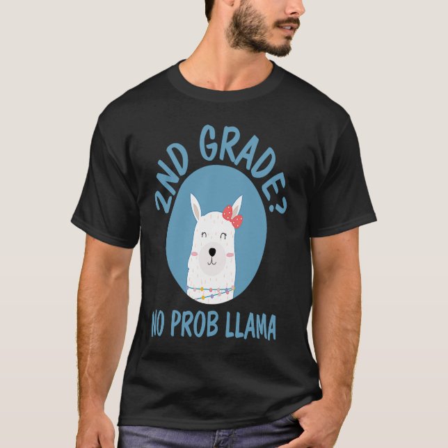 T-shirt 2nd Grade Llama  Teacher Student Back To School (Devant)