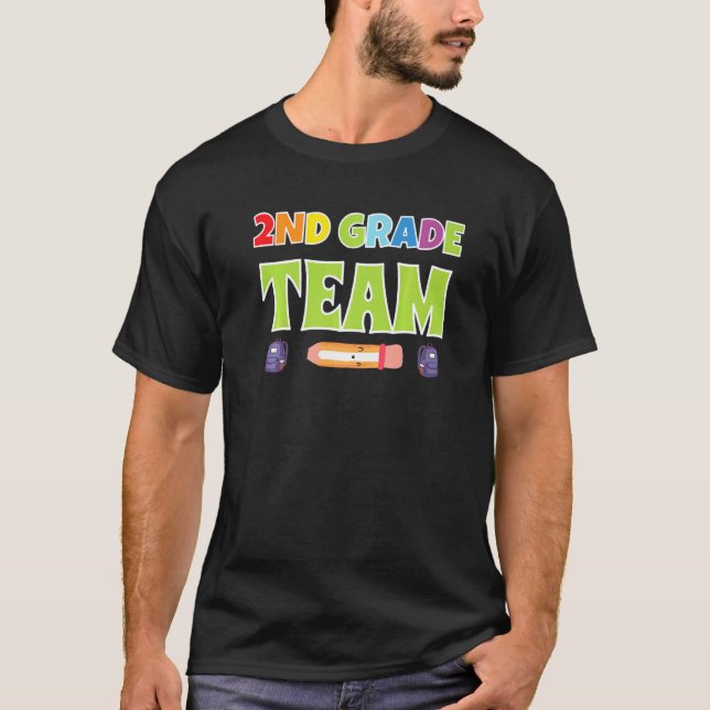 T-shirt 2nd Grade Team Second Grade 2nd Class Boys (Devant)