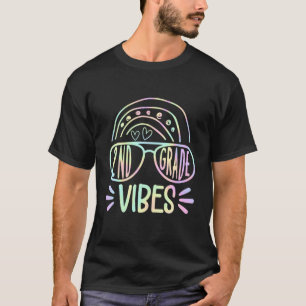 T-shirt 2Nd Grade Vibes Funny Teacher Student Kids Back To