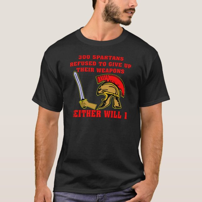 T-shirt 300 spartiates refusés pour abandonner leurs armes (Devant)