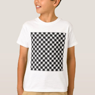 T-SHIRT 302 MOTIFS NOIR BLANC HOUNDSTOOTH WA ARRIÈRE - PLA