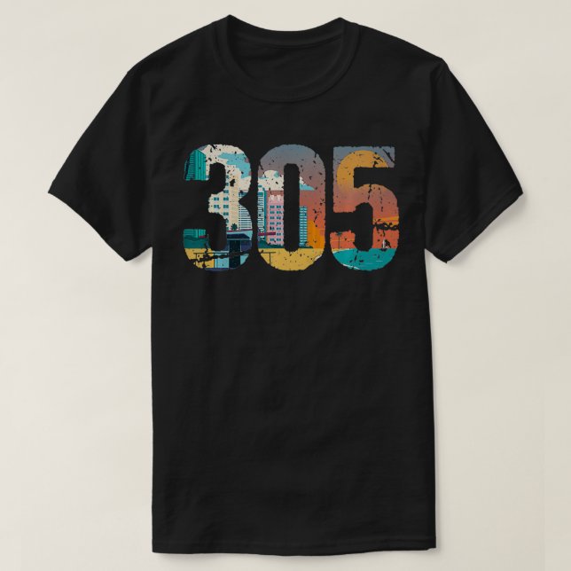 T-shirt 305 Dade County Miami (Design devant)